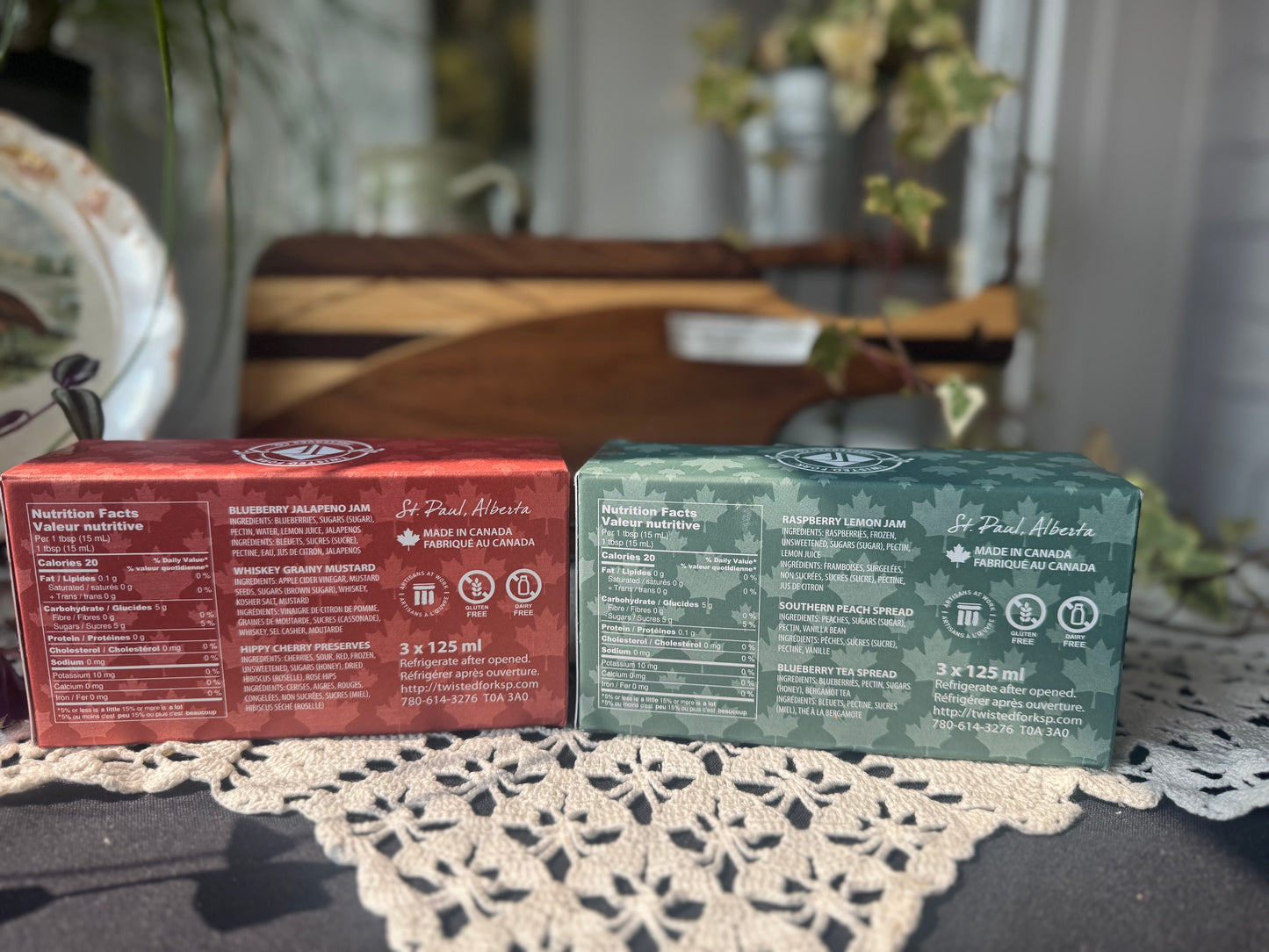 Back of the box to show what is in the box and nutritional values