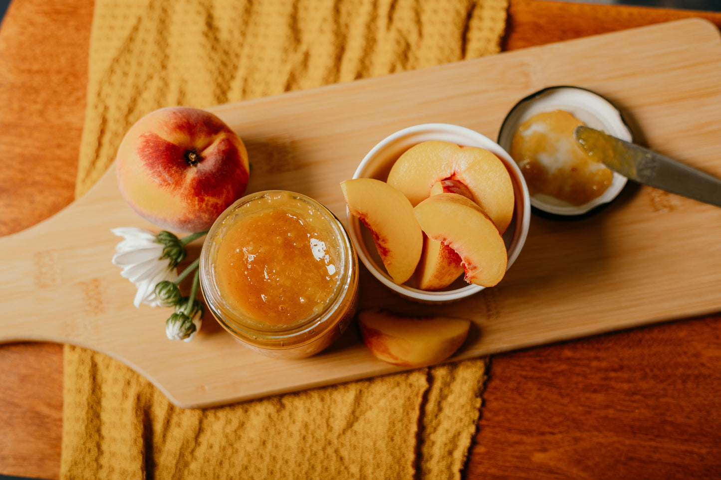 jam on wooden board