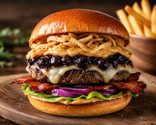 TF Blueberry Jalapeño Peanut Butter Burger