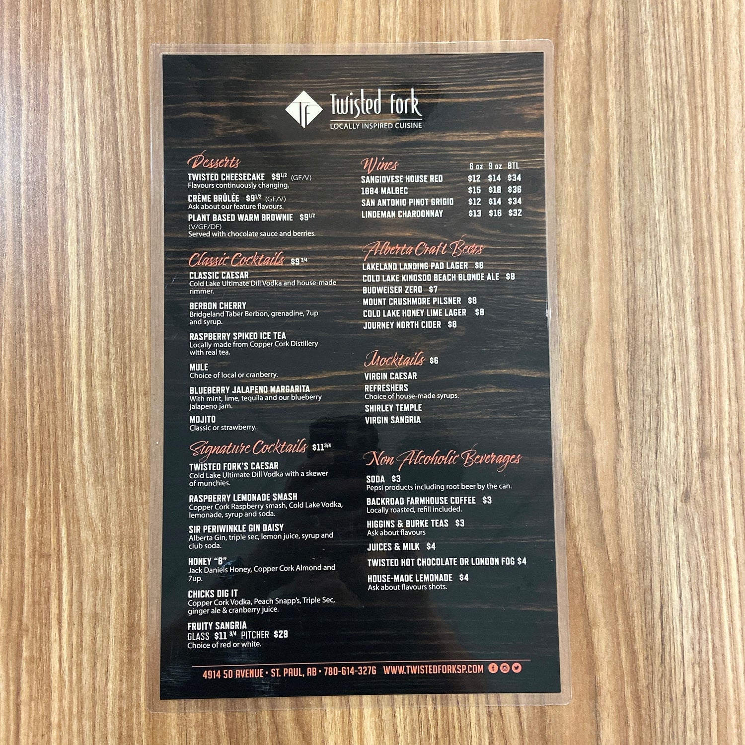 Twisted Fork Restaurant View Our Menu Locally Inspired Cuisine